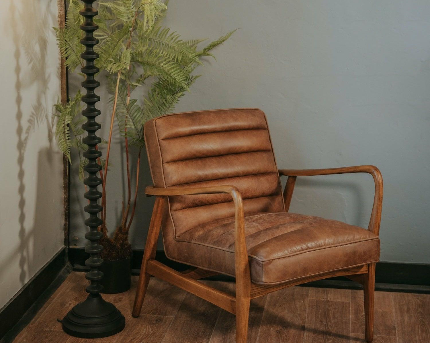 Ribble Chair, Brown Leather
