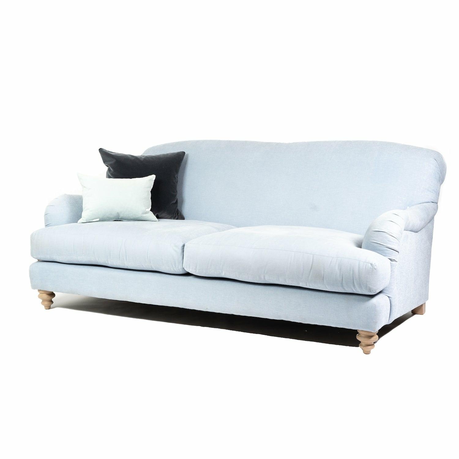 Ruffle Petit Sofa Linen Sahara Rope,Linen Sahara Reef,Linen Sahara French Blue,Linen Sahara Ash,Linen Sahara Cinnamon,Velvet Varese Granite,Velvet Varese Duck Egg,Velvet Varese Dove