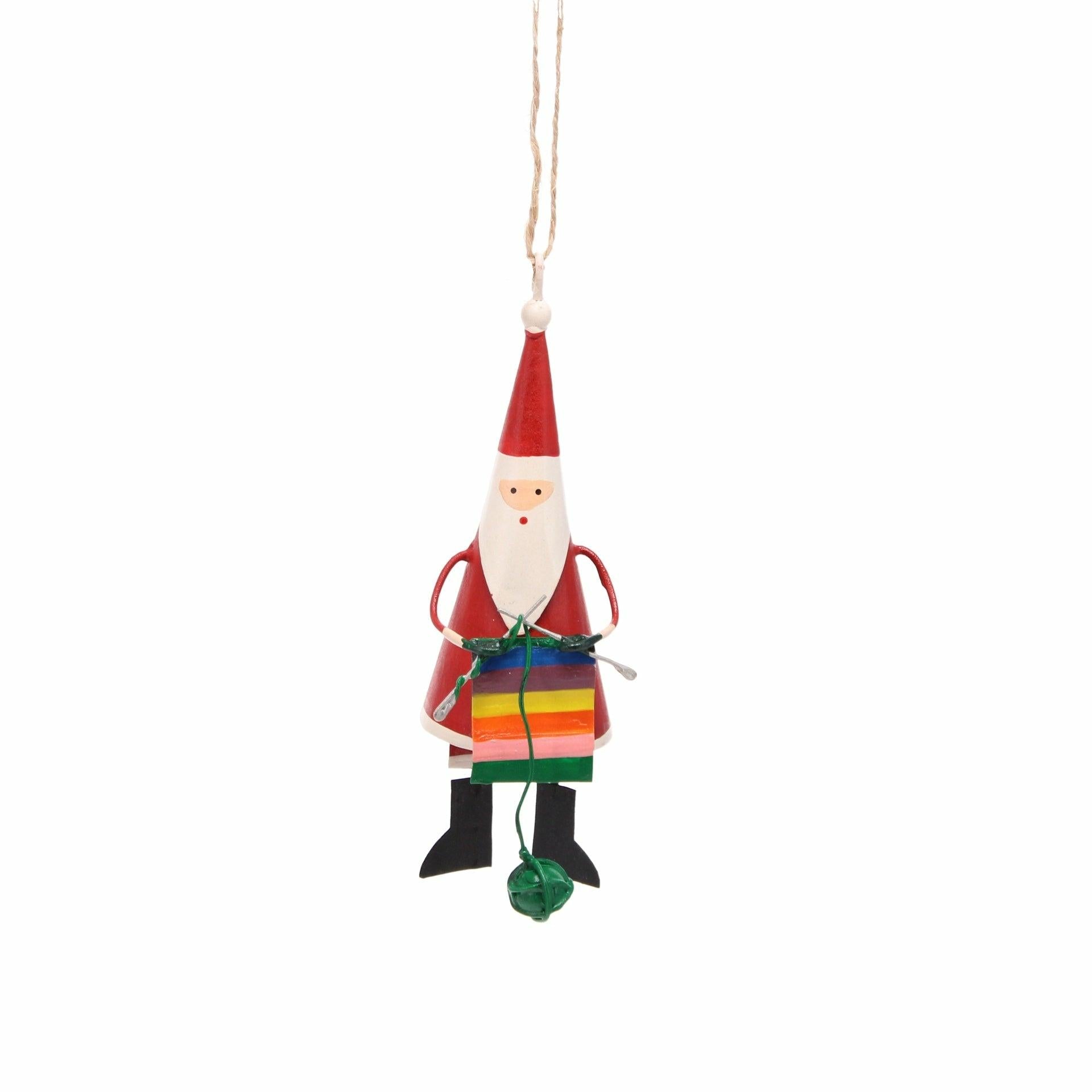 Santa Knitting Rainbows