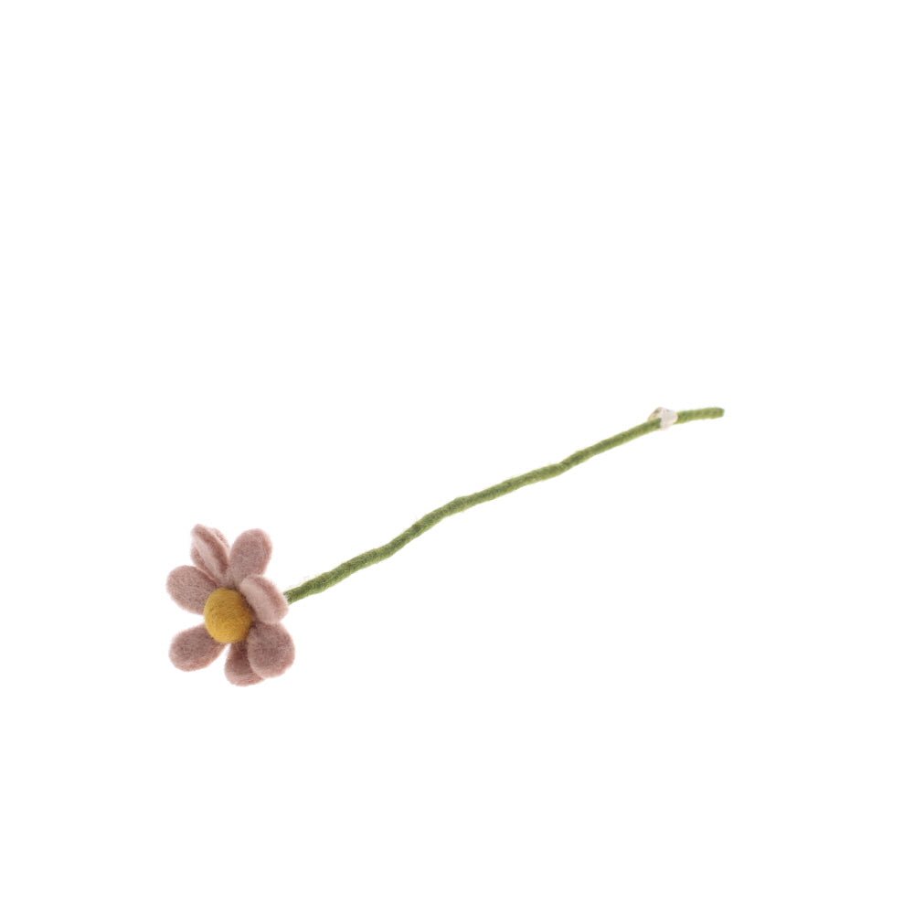 Simple Pink Felt Flower Stem
