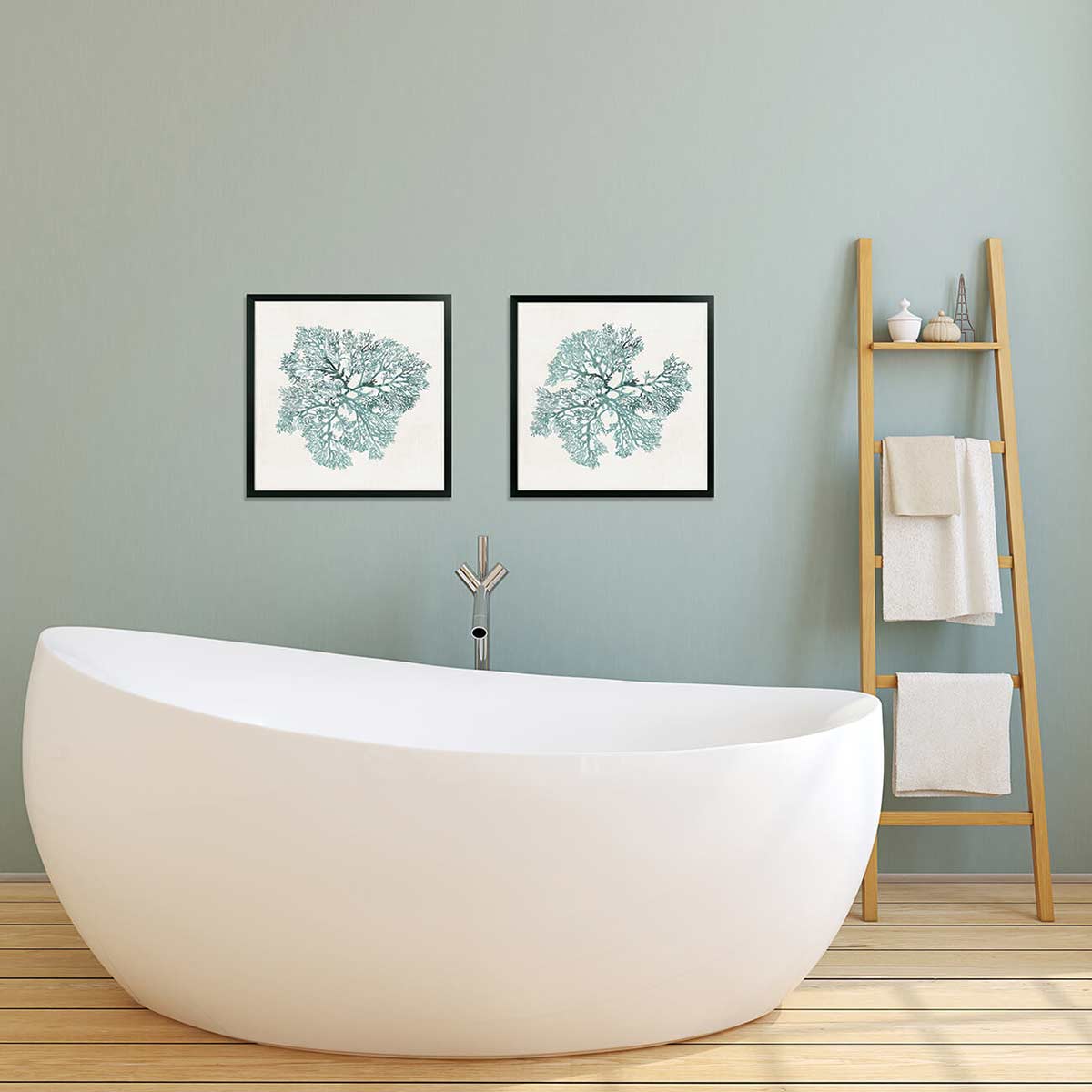 Teal Coral Artwork 1