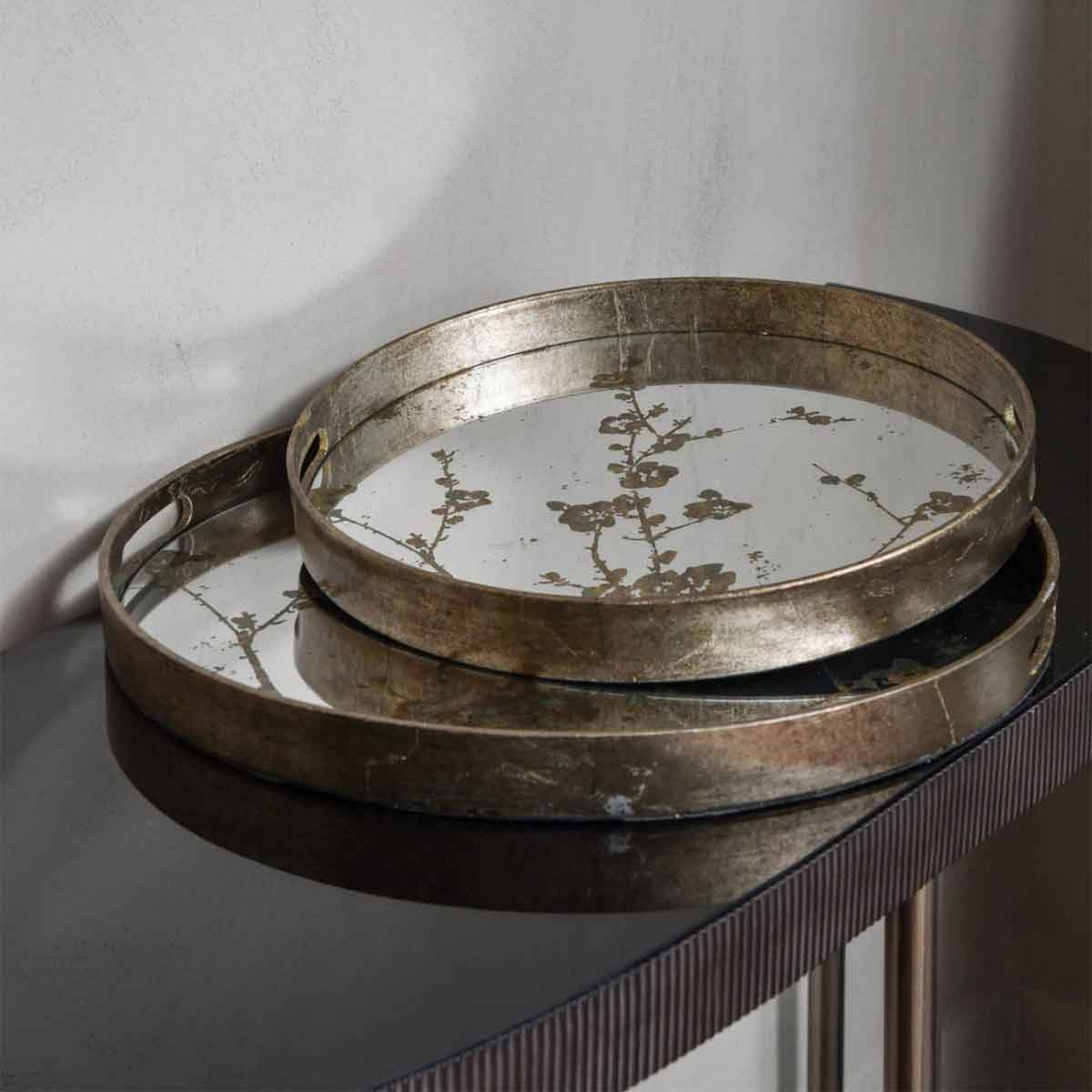 Vienna Antique Gold Blossom Tray, Large