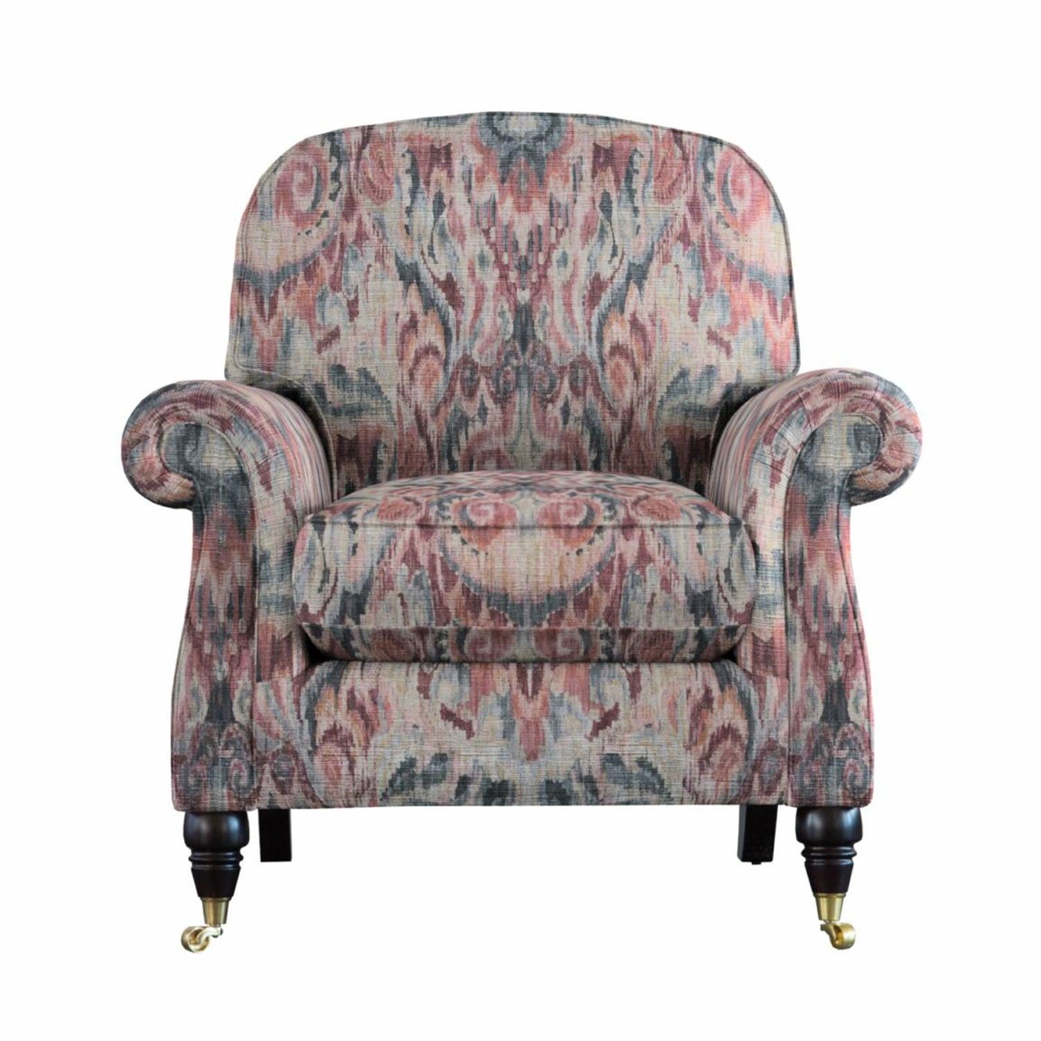 Westbury Armchair by Parker Knoll Hatton Taupe (A),Athena Natural (A),Plush Navy (A),Latitude Duck Egg (A),Caledonian Pebble (A),Baslow Plain Gold (A),Baslow Plain Mulberry (A),Gala Plain Dove Grey (B),Baslow Medallion Gold (B),Baslow Stripe Gold (B),Baslow Medallion Mulberry (B)