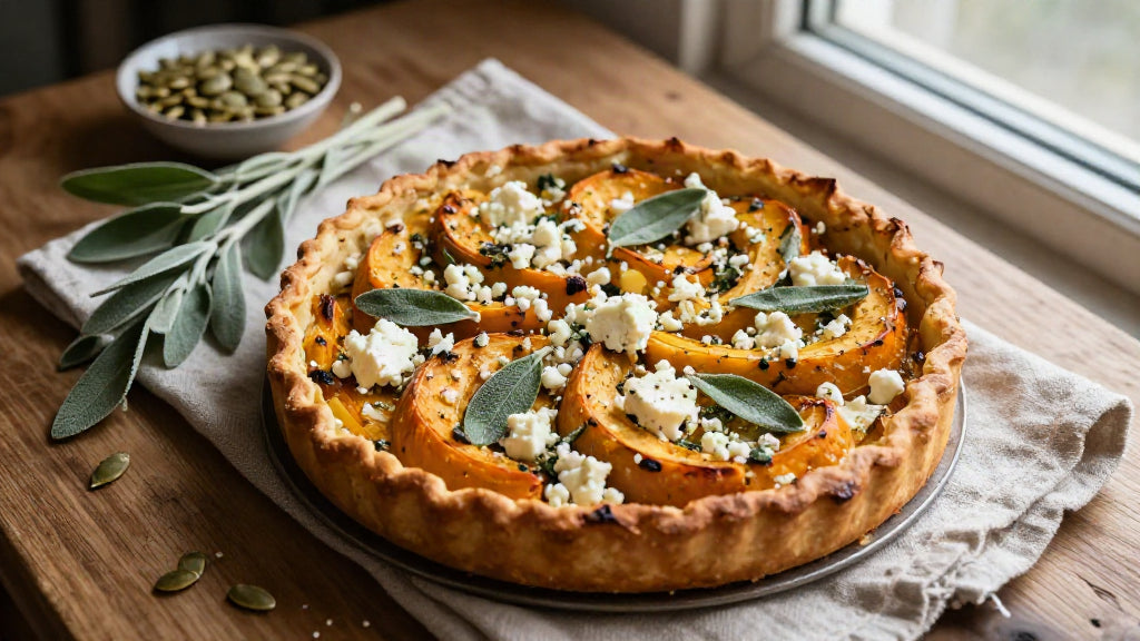 Roasted Squash, Feta & Sage Tart: An Autumn Recipe for Relaxed Lunches and Suppers