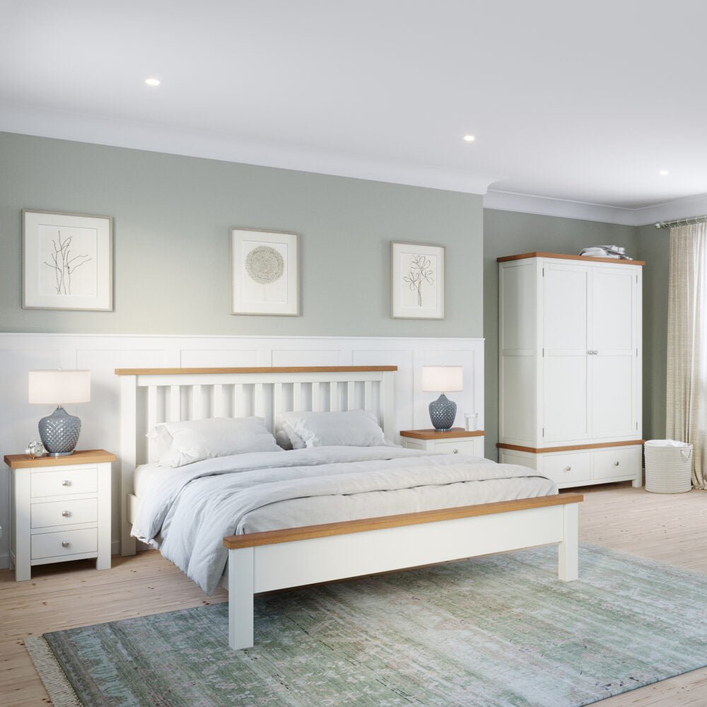 Dorset Triple 3 Drawer Wardrobe White,Ivory,Moon Grey