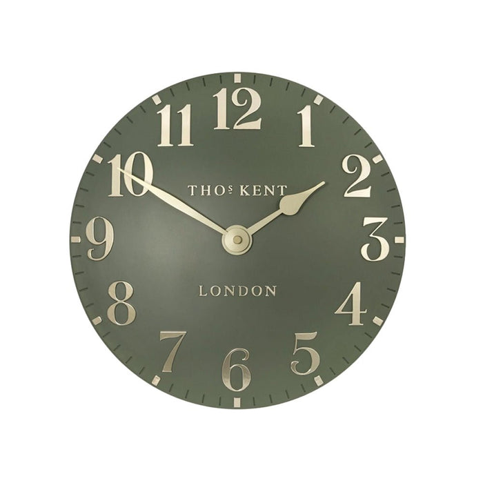 12" Arabic Mantel Clock, Lichen