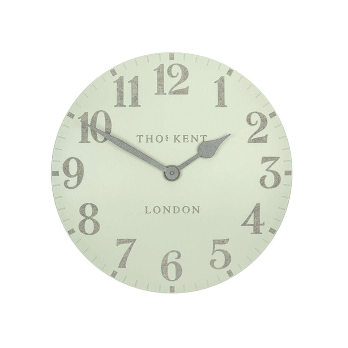 12" Arabic Wall Clock, Pearl Green