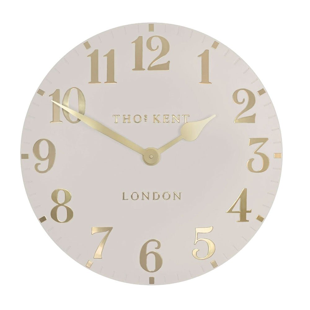20" Arabic Mantel Clock, Oatmeal - Angela Reed - 