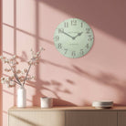 20" Arabic Wall Clock, Pearl Green