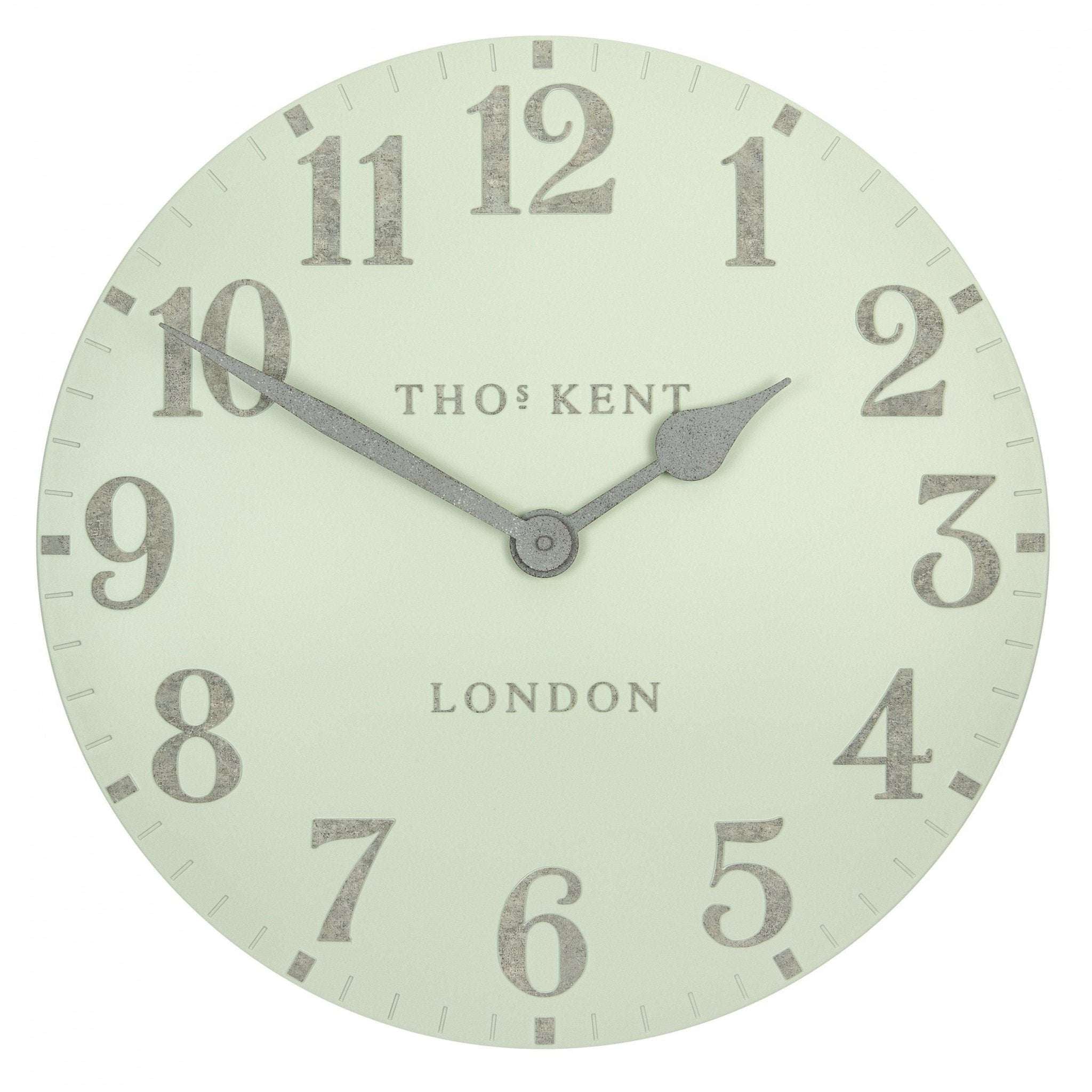 20" Arabic Wall Clock, Pearl Green