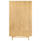 Rear view of the oak wardrobe showing the solid construction and panelled back