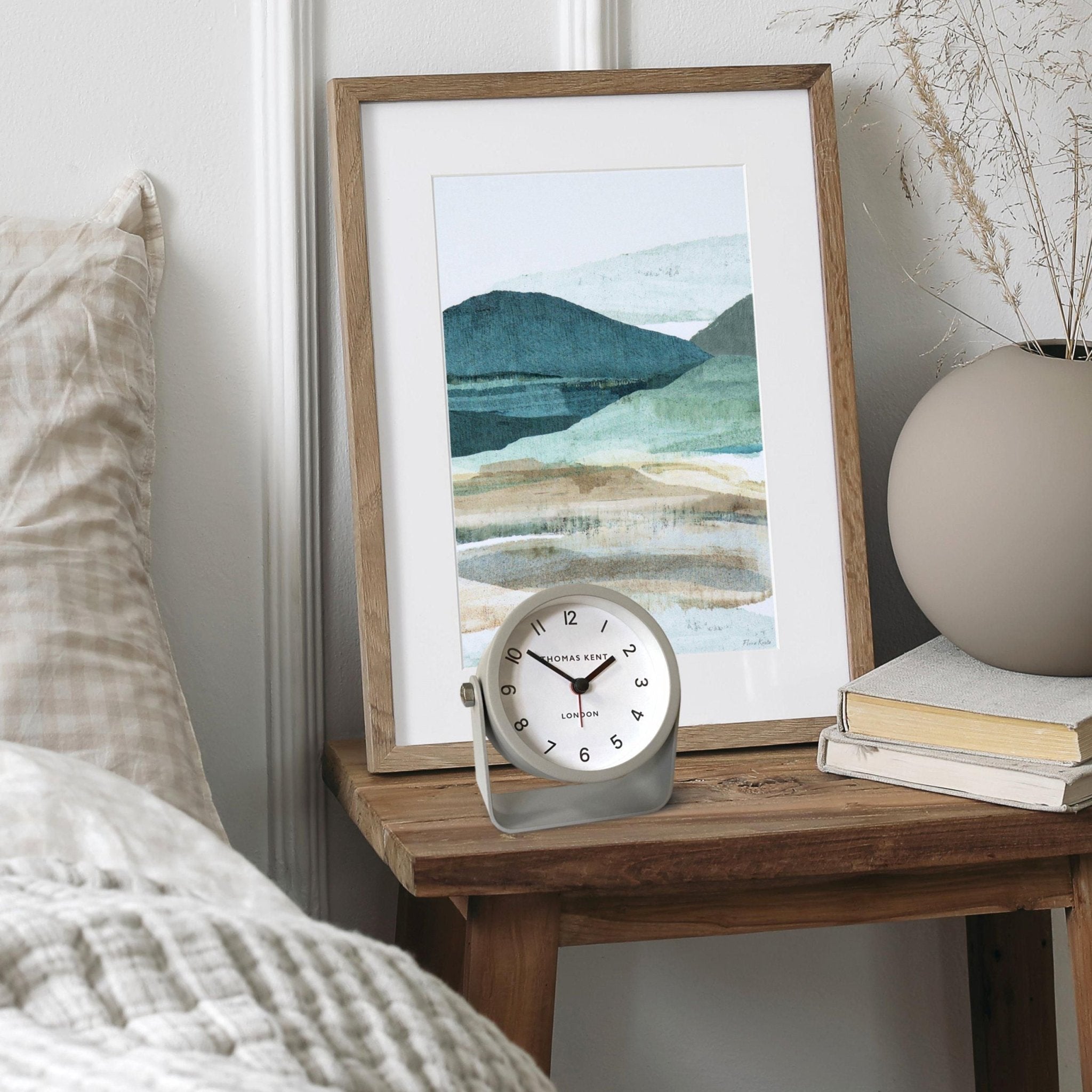 4" Wren Alarm Clock Dove Grey