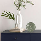 6" Arabic Mantel Clock, Lichen