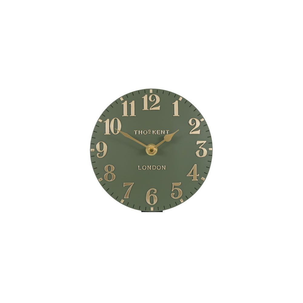 6" Arabic Mantel Clock, Lichen - Angela Reed - 
