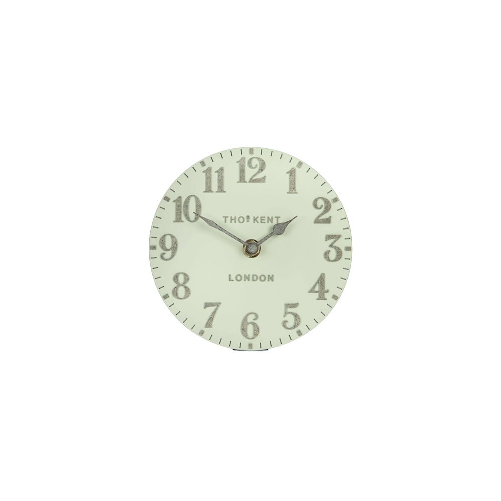 6" Arabic Mantel Clock, Pearl Green - Angela Reed - 