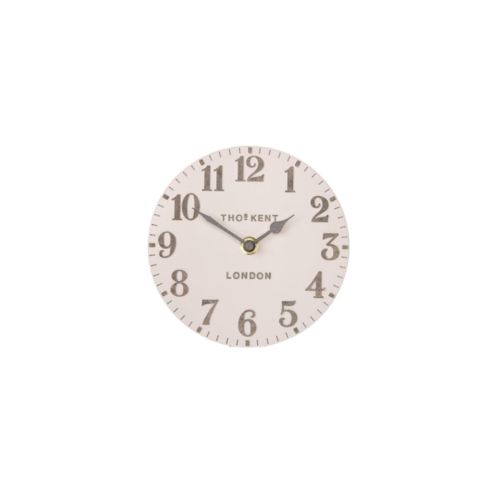 6" Arabic Mantel Clock, Shy Pink - Angela Reed - 