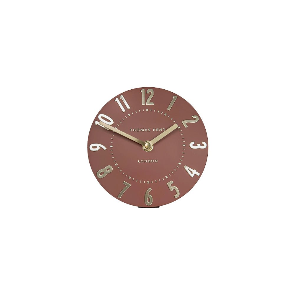 6" Mulberry Mantel Clock, Auburn