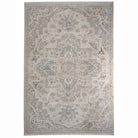 Overhead view of the Opulent Bijou Cream rug showing the central geometric Persian motif and neutral tones.