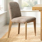 Maddison Dining Chair in textured woven fabric showing a multi-tone weave