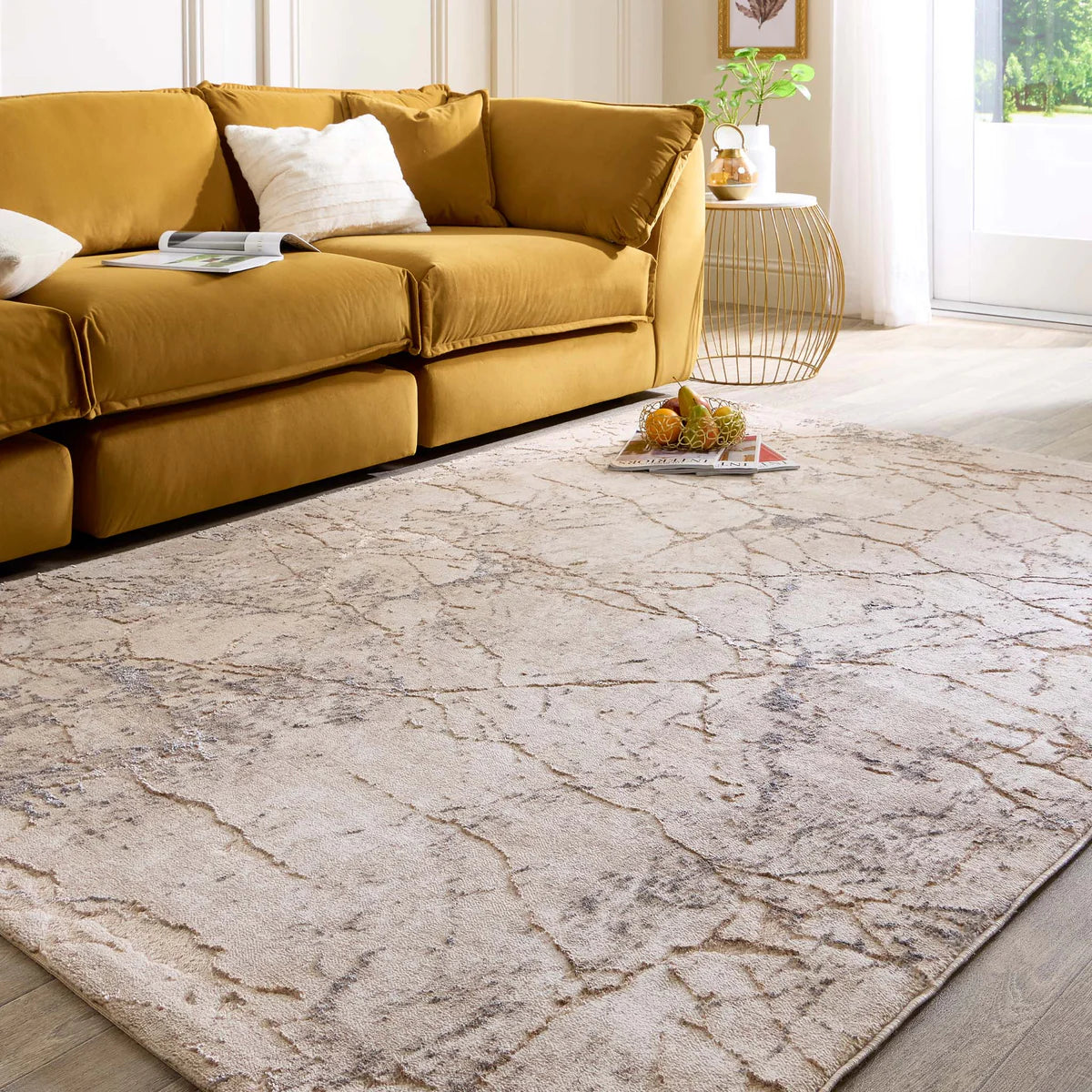 Origins Calacatta Earth Rug 67 x 230cm runner,200 x 290cm
