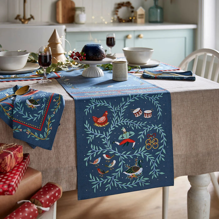 12 Days of Christmas Cotton Table Runner