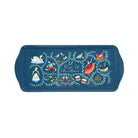 Navy blue 12 Days of Christmas sandwich tray with storybook-style illustrations of lords, ladies, and swans.