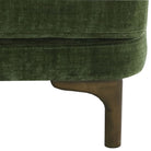 Close-up of the sturdy dark wood leg and base construction of the Florence chair