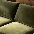 Close-up of the back cushions and seating upholstery on the Florence sofa