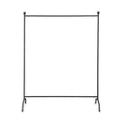 Front-on view of the hammered coat rail showing its slim metal frame and horizontal hanging bar.