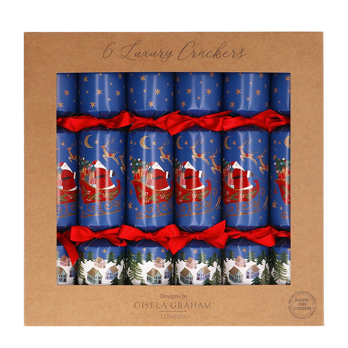 Santa's Sleigh Crackers, Box of 6