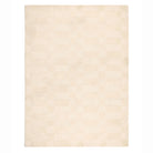 Overhead view of the Soho Ivory Rug showing the subtle two-tone offset stripe pattern.