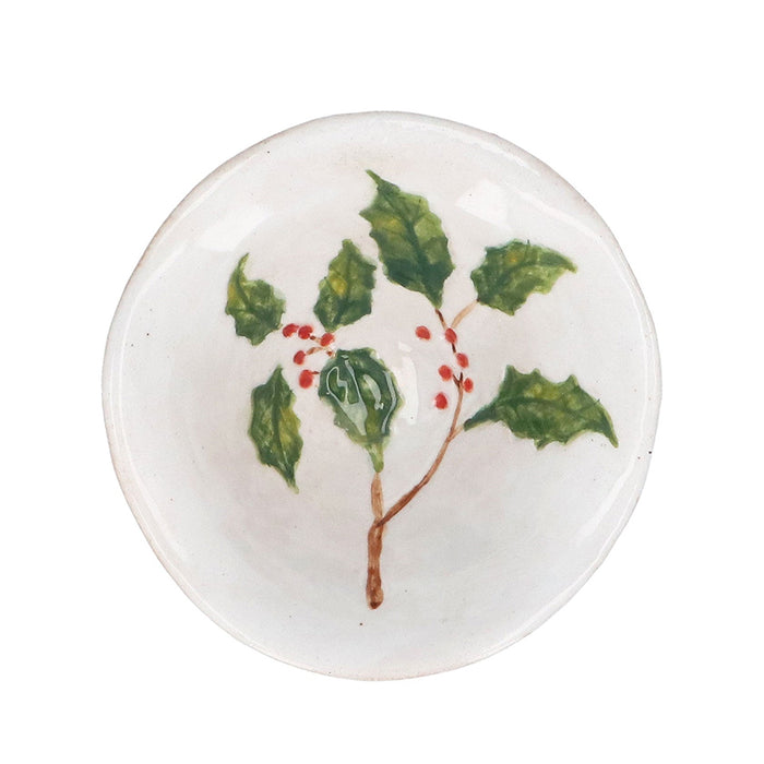 Stoneware Mini Bowl, Holly & Berries