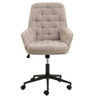 Anderson Desk Chair Tan Faux Leather,Beige Fabric