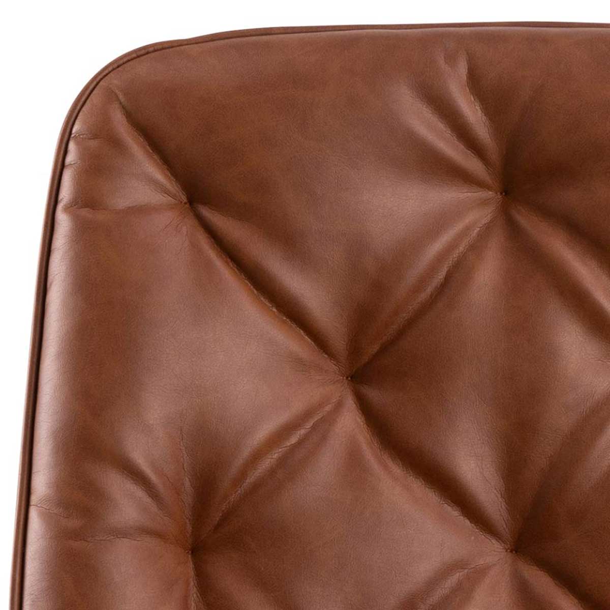 Anderson Desk Chair Tan Faux Leather,Beige Fabric