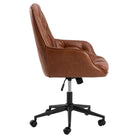 Anderson Desk Chair Tan Faux Leather,Beige Fabric