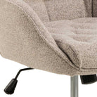 Anderson Desk Chair Tan Faux Leather,Beige Fabric