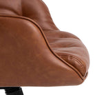 Anderson Desk Chair Tan Faux Leather,Beige Fabric