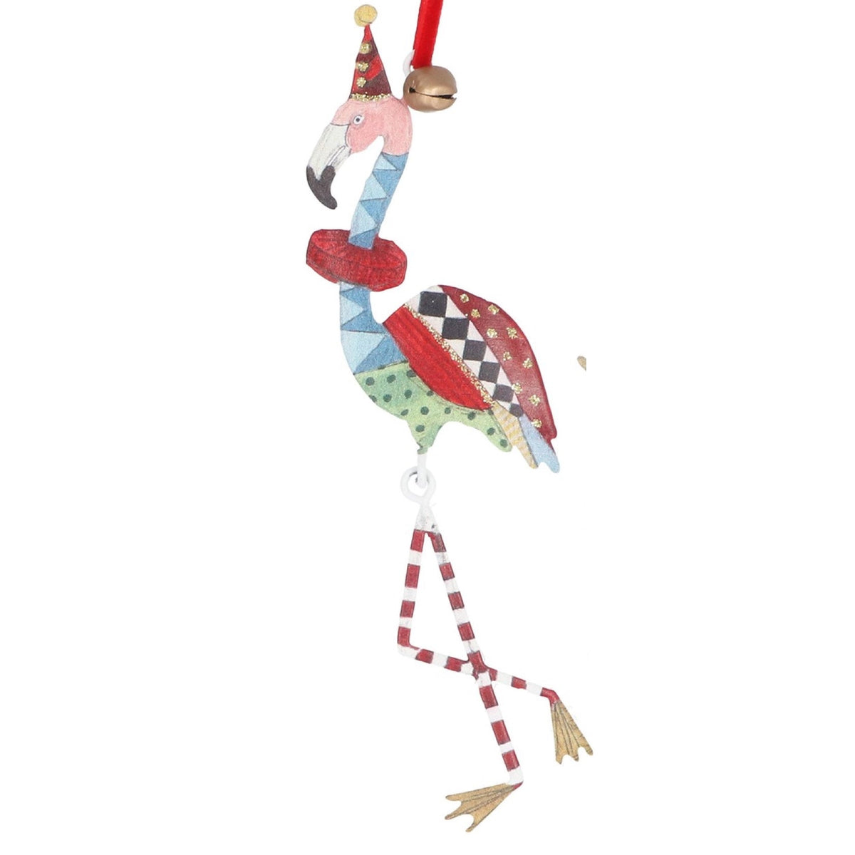 Assorted Christmas Circus Animals Tin Decoration, Elephant/Unicorn/Flamingo - Angela Reed - Christmas Decorations