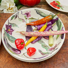 Aubergine and Flowers Medium Pasta Bowl