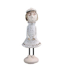 Best Friend Female in White Dress with Bob Statue