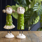 Best Friend Female with Bunches Statue, Green