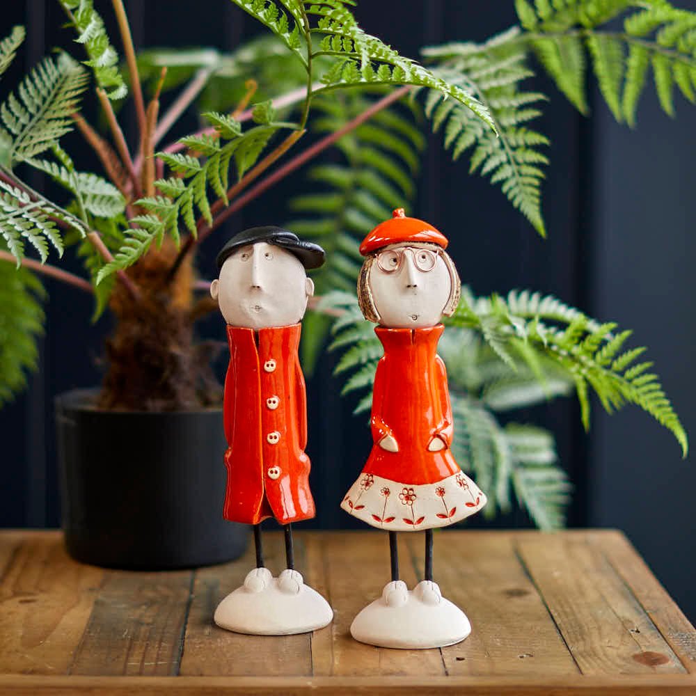 Best Friend Female with Bob Statue, Orange