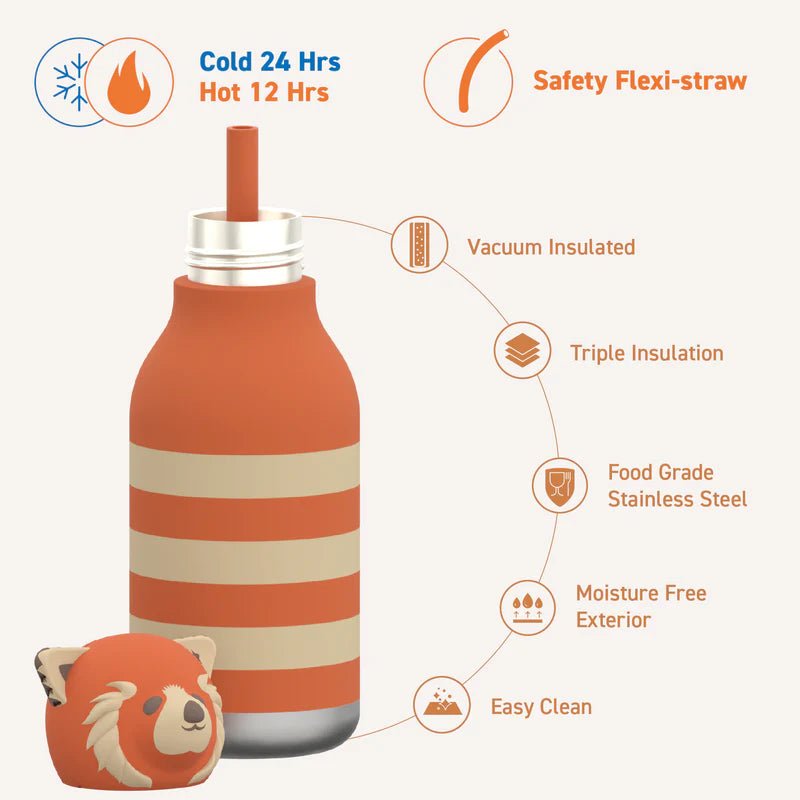 Bestie Drinks Bottle, Red Panda