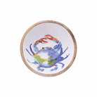 Blue Crab Wooden Bowl, 25cm