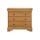 Bordeaux 3 Drawer Chest Oak,Grey Paint