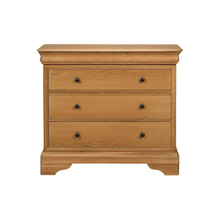 Bordeaux 3 Drawer Chest Oak,Grey Paint