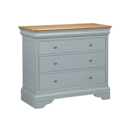 Bordeaux 3 Drawer Chest Grey Paint