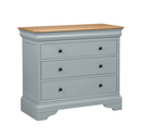 Bordeaux 3 Drawer Chest Oak,Grey Paint
