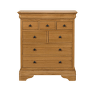 Bordeaux 4+3 Wide Chest Oak,Grey Paint