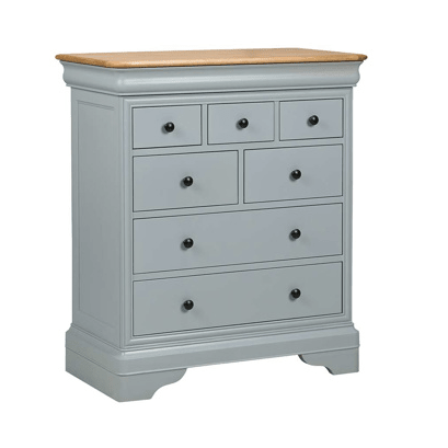 Bordeaux 4+3 Wide Chest Grey Paint